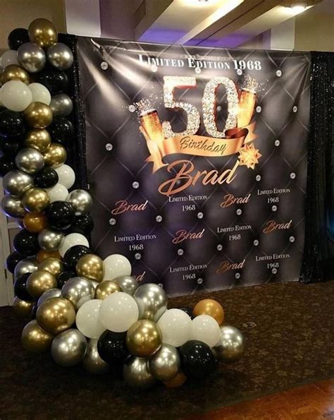 16th Birthday Step And Repeat Birthday Backdrop Sweet 16 Etsy 50th