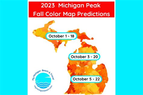 2023 Michigan Fall Colors Map When To See Michigan Fall Color Change