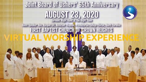 August 23 2020 Joint Board Of Ushers 65th Anniversary Virtual