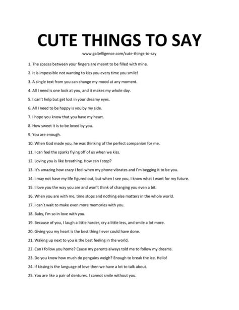 Cute Things To Say Make Your Partner Feel Awesome