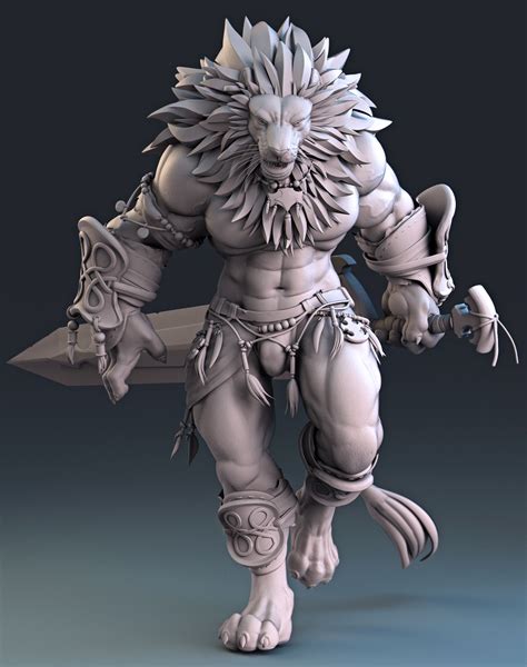 Lion Warrior By Manuel De Jorge Zbrush Character Character Design