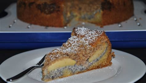 Stufe 3, umluft 160 °c) ca. Apfelkuchen mit Vanille - Mohn - Pudding und Streuseln von ...