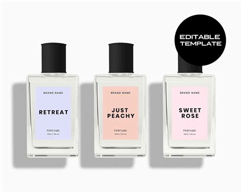 perfume label design templates