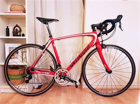 Specialized Tarmac Sl2 Red Carbon Road Racing Bike Size 56cm L Shimano