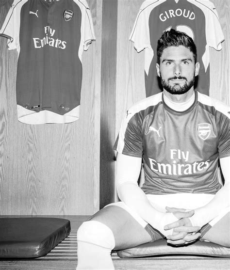 Olivier Giroud Poses For The Arsenal Magazine Hot Arsenal Beard