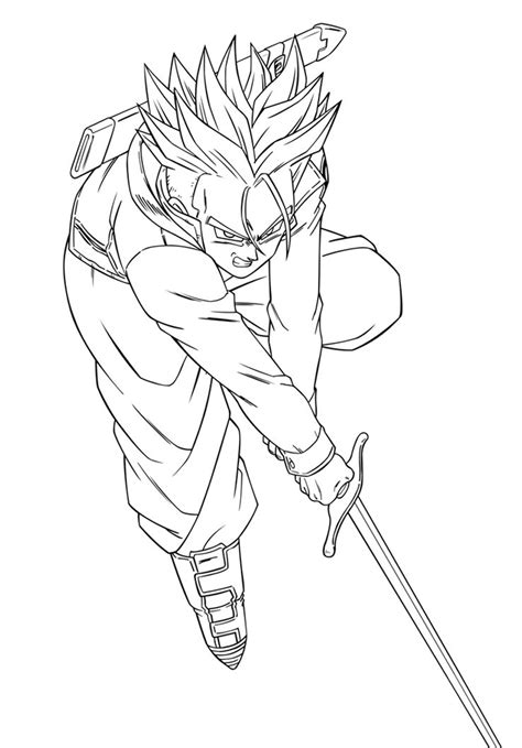 Dragon Ball Z Coloring Pages Trunks Ceplok Colors