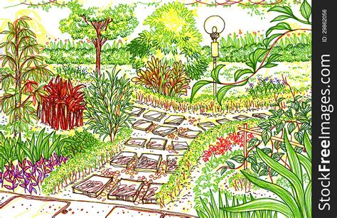 Garden Sketch Free Stock Images And Photos 29862056