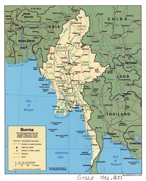 Political Map Of Myanmar Ezilon Maps Gambaran