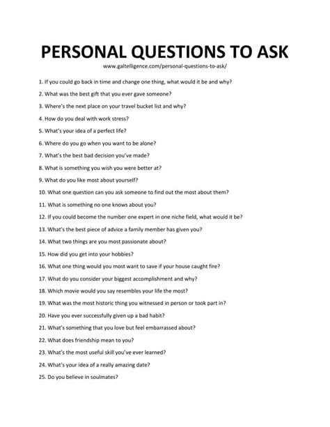 56 Personal Questions To Ask Spark Deep Connections Galtelligence