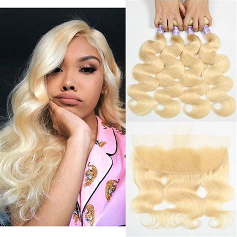 Dsoar 613 Hair Body Wave Blonde Brazilian Hair 4 Bundles