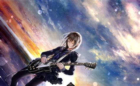Anime Girls Music Guitar Wallpaper Anime Wallpaper