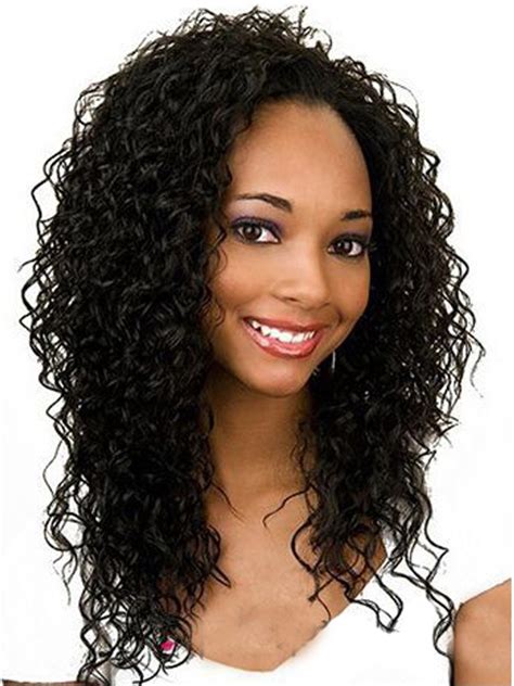 Heat Resistant Curly Synthetic Hair Capless Wigs