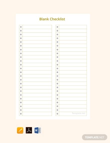 25 Checklist Templates And Examples In Apple Pages Examples