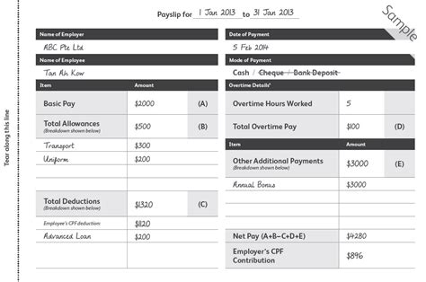 Payslip Sample Singapore Excel Templates Images And Photos Finder Hot