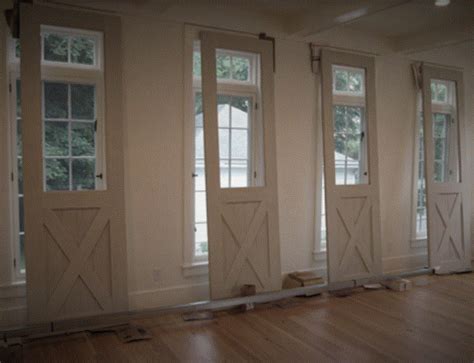 Sliding barn door bedroom with vaulted ceiling. Bypass sliding barn doors | Interior Barn Doors | Pinterest
