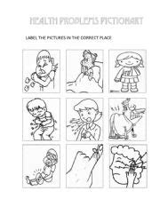 HEALTH PROBLEMS DICTIONARY - ESL worksheet by YDNAC