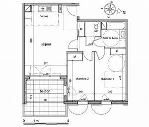 plan amenagement appartement 60 m2
