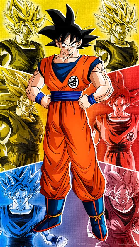 Goku Transformations Wallpaper Mobile By Downeyd3 On Deviantart