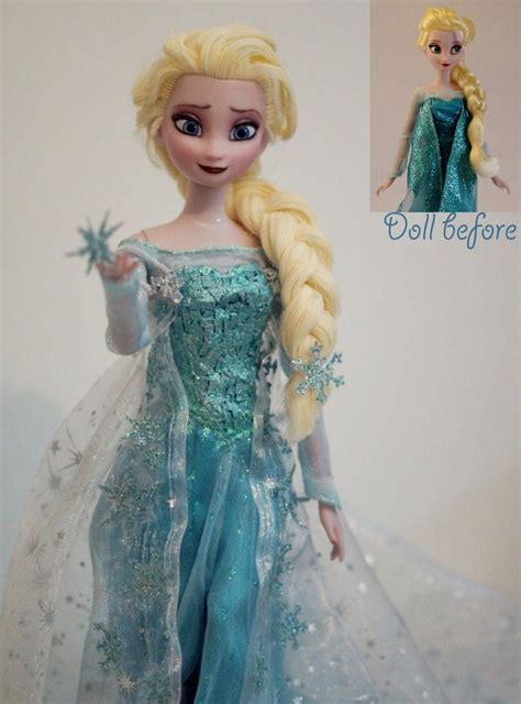 Elsa The Snow Queen Ooak By Lulemee Frozen Frozen Elsa Doll Elsa And Anna Dolls Frozen Elsa