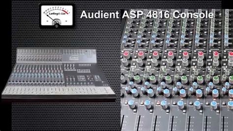 Audient Asp 4816 Recording Console Youtube