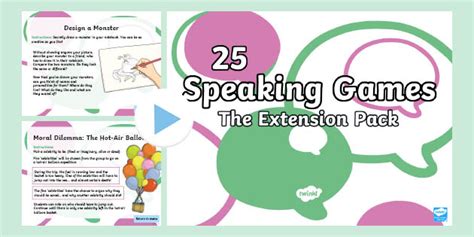25 Fun Speaking Activities For Esl Pack Speaking Practice