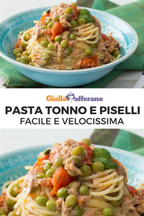 Soffriggere i piselli e oenzucchine nell'olio, quindi unire il riso e tostare, fare cuocere aggiungendo man mano il brodo. Pasta tonno e piselli | Ricetta | Idee alimentari ...