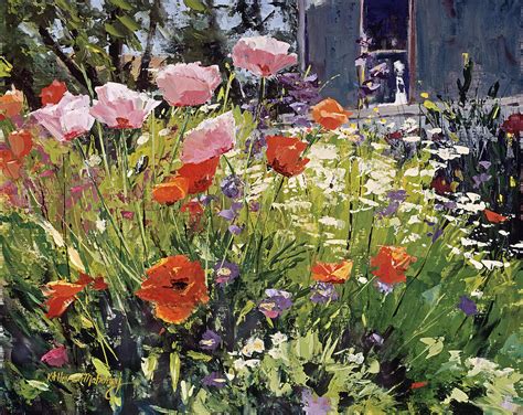 Brilliant Garden Painting By Kit Hevron Mahoney Pixels