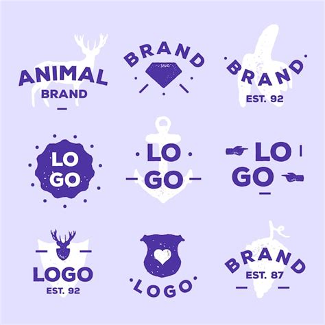 Free Vector Minimal Logo Collection In Two Colors