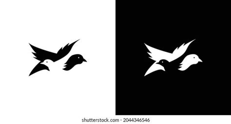 Simple Attractive 2 Birds Logo Design Stock Vector Royalty Free
