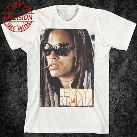 Rock American Lenny Kravitz T Shirt Graphic Concert Band New Short