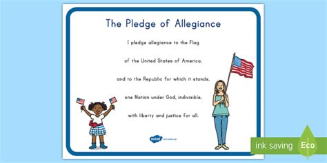 Pledge Of Allegiance Poster Teacher Made Twinkl