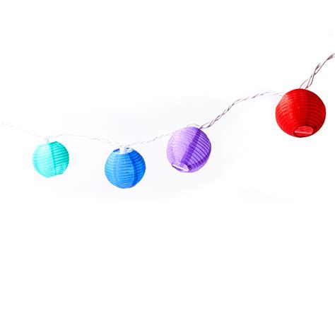 Cara Nylon Lantern String Lights Multicolor Strand Of 20 Decor