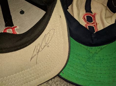 After breaking my heart on opening day eve in 2015, i swear the @braves better be hiding craig kimbrel in that clubhouse. On the right is my Sox hat that Dwight Evans signed for me ...