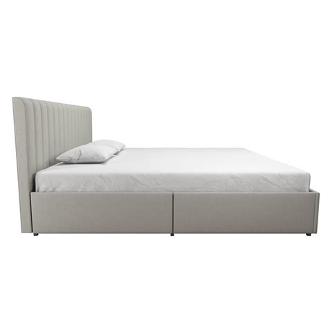 Novogratz Brittany Upholstered King Bed With Storage Drawers Homesquare