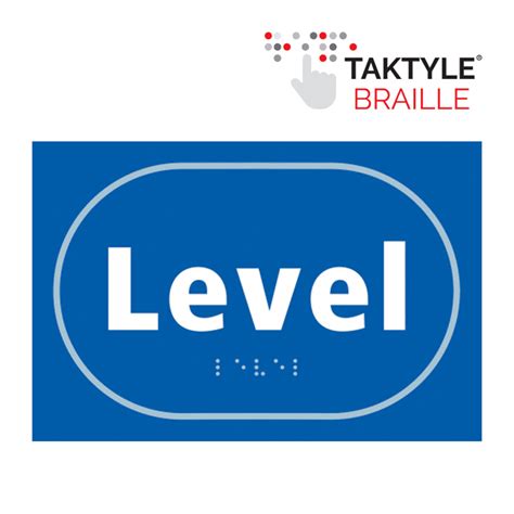 Level Sign Self Adhesive Taktyle Blue 225mm X 150mm Rsis