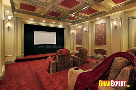 Home Theater With Multiple Row Sittings Gharexpert