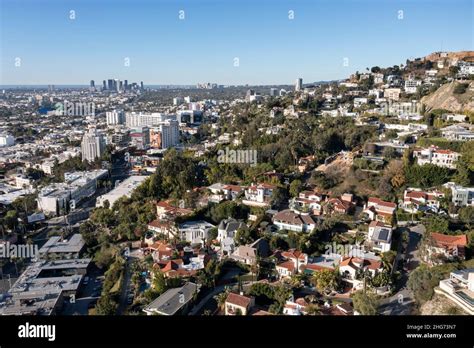 Aerial View Of West Hollywood And The Hollywood Hills Of Los Angeles