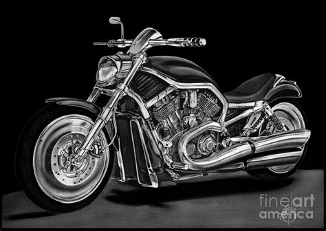 Harley Davidson Drawing Drawing By Murphy Elliott Pixels
