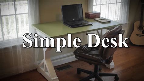 Simple and streamlined, this ladder desk features two slim shelves for small items, a compact desk for working, and a small cubby for storing things like pens and paper. Simple Desk (with plans) - YouTube