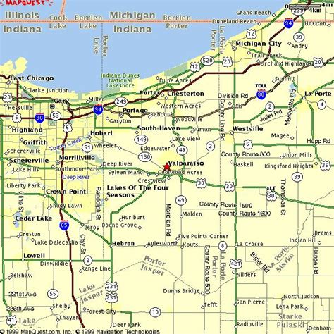 Northwest Indiana County Map