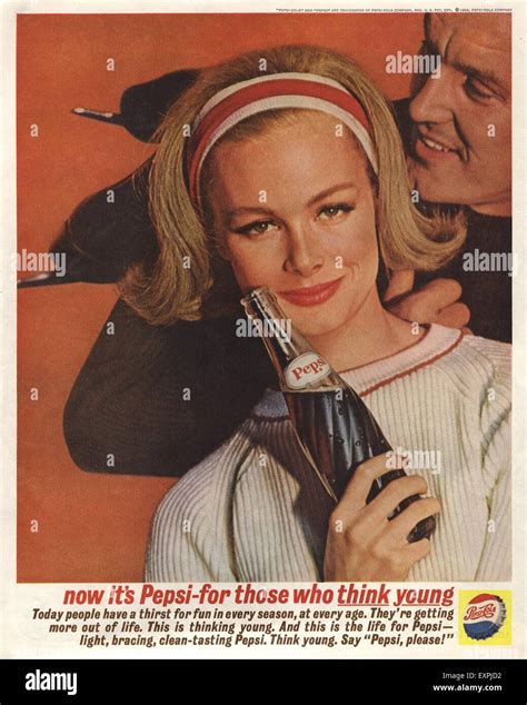 1960er Jahren Usa Pepsi Magazin Anzeige Stockfotografie Alamy