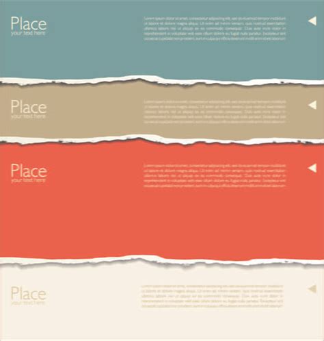 Colored Torn Paper Backgrounds Eps Vector Uidownload