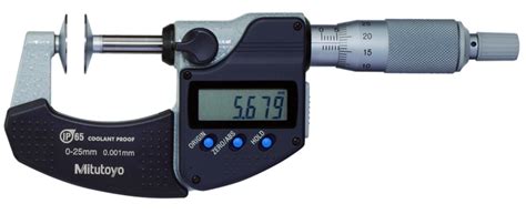 Mitutoyo Disk Micrometer Digital Ip65 0 25mm 323 250 30 Penn