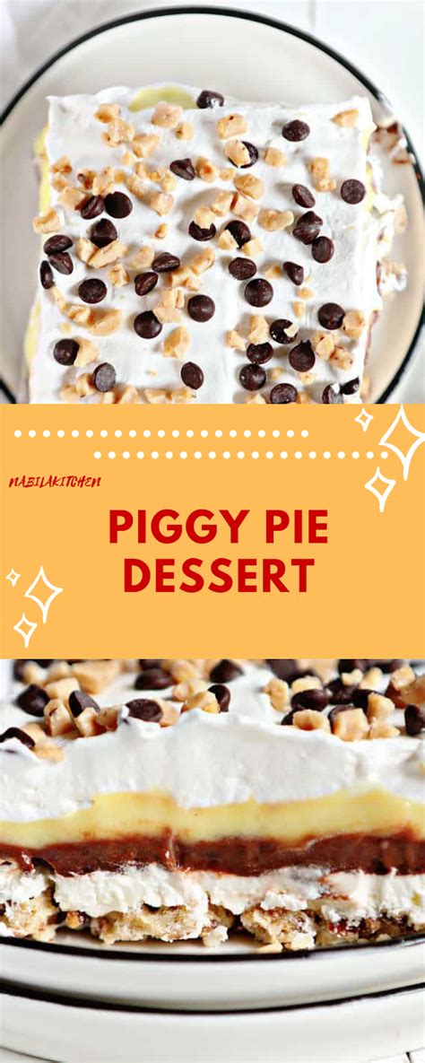 Fold everything together until well blended. Piggy Pie Dessert - Nabila Kitchen