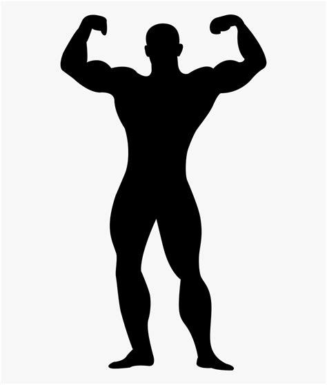 Muscular Man Flexing Silhouette Comments Body Builder Clip Art Free