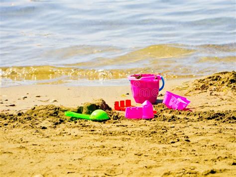Bucket And Spade On The Beach Stock Image Image Of Play Seaside