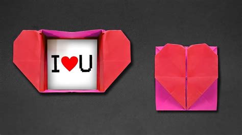 Origami Heart Box And Envelope Remake How To Fold Youtube