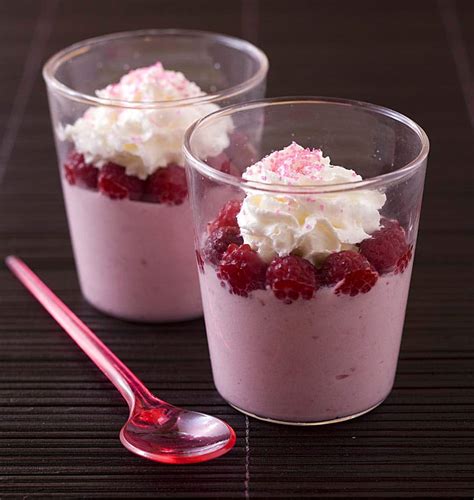 Parfait glacé aux framboises