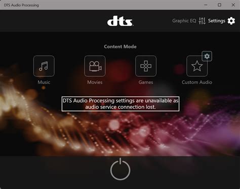 Dts Audio Processing Not Working Dts Audio Processing Settings Are