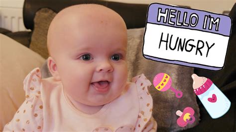 Cute Hungry Baby Isla Waiting For Food Chubby Cheeks Youtube